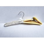 Satin Padded Coat Hanger in Ivory-per50